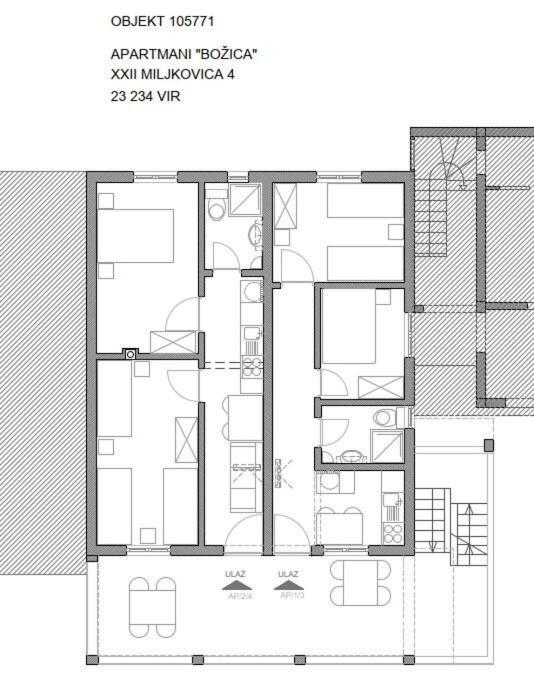 Apartments Bozica Vir Exterior foto